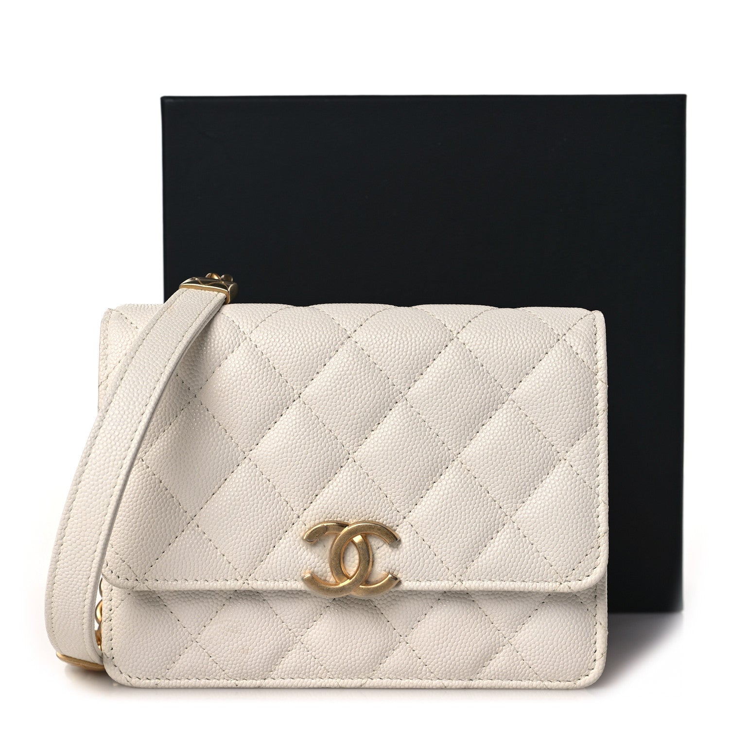 Chanel Caviar Quilted Mini Bracelet On Chain Wallet On Chain WOC White 12 of 12