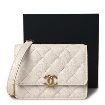 Chanel Caviar Quilted Mini Bracelet On Chain Wallet On Chain WOC White 12 of 12