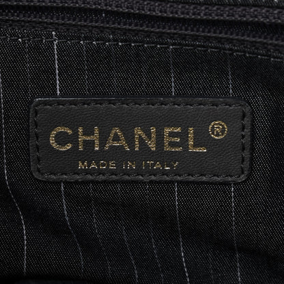Chanel Glazed Calfskin Lambskin Quilted Portobello Tote Black 9 of 10