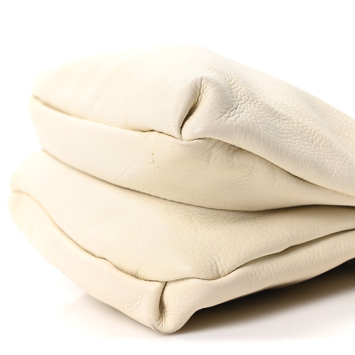 The Row Grained Calfskin Bourse Clutch Ivory 9 of 9