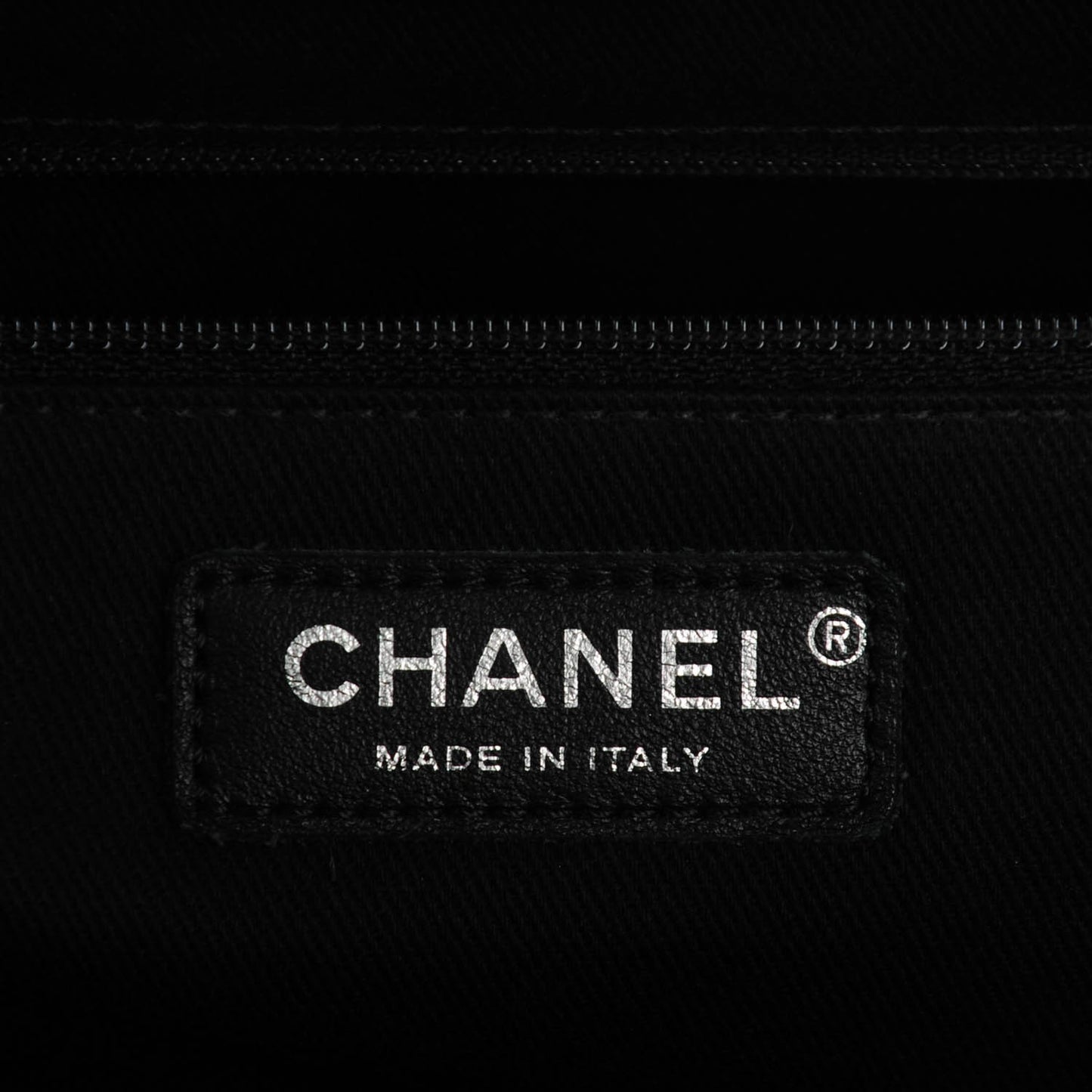 Patent Quilted Large Coco Shine Shopping Tote Black