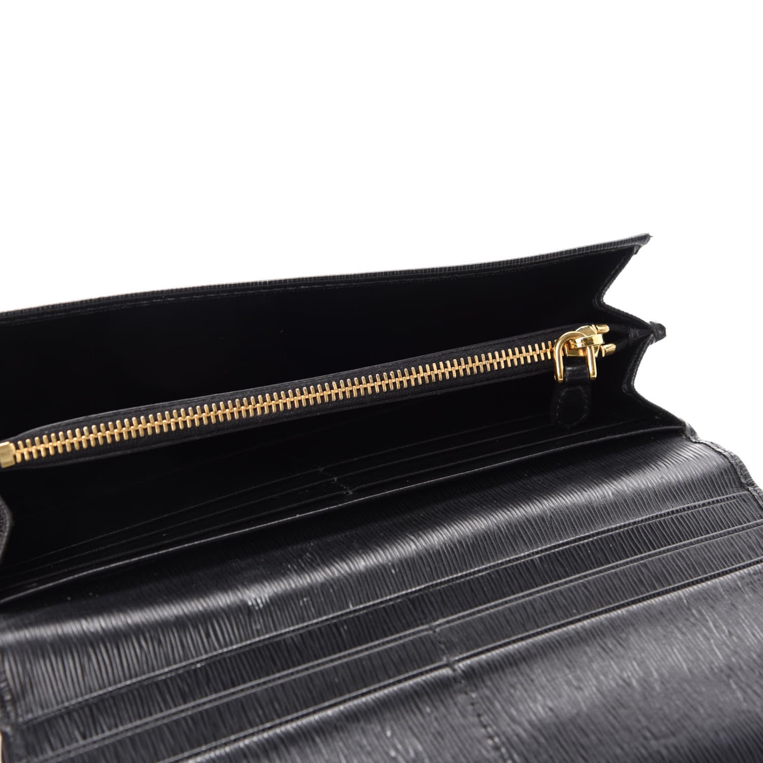 Prada Vitello Move Continental Flap Wallet Black 5 of 11