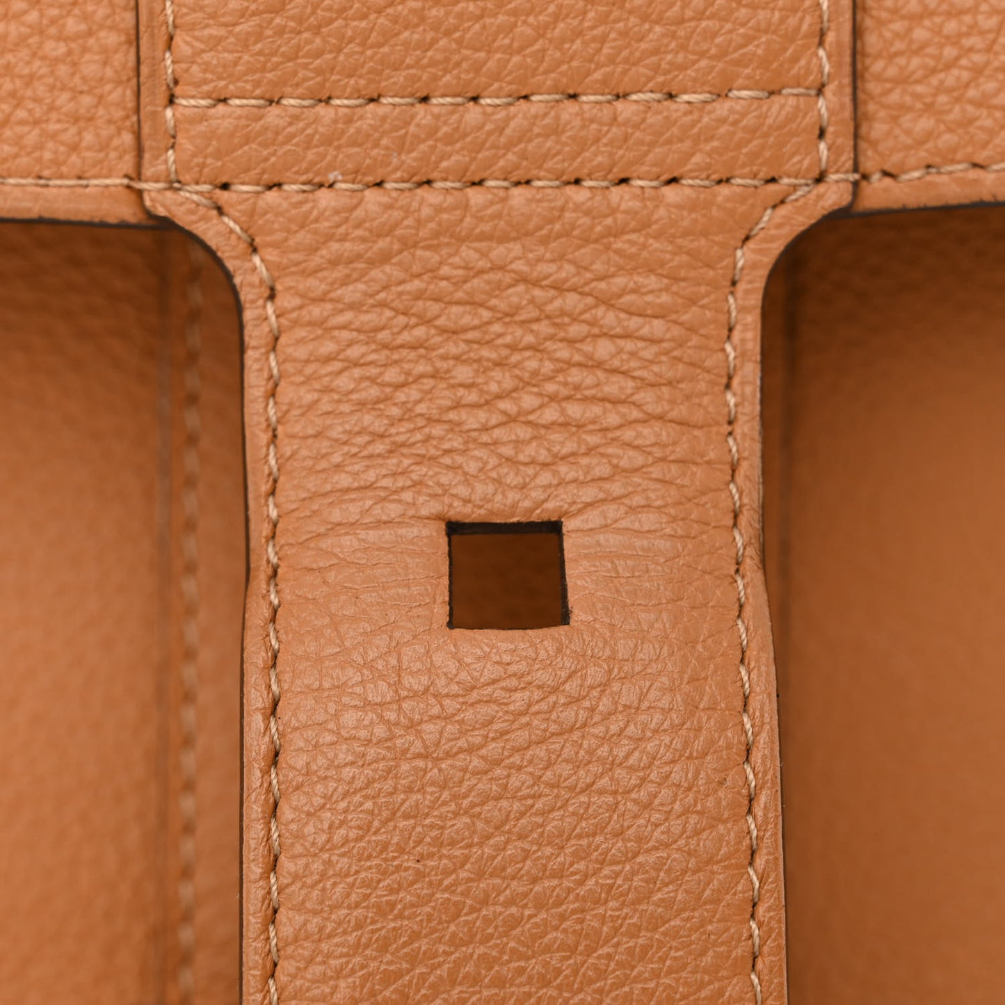 Grained Calfskin MM Brillant Satchel Natural