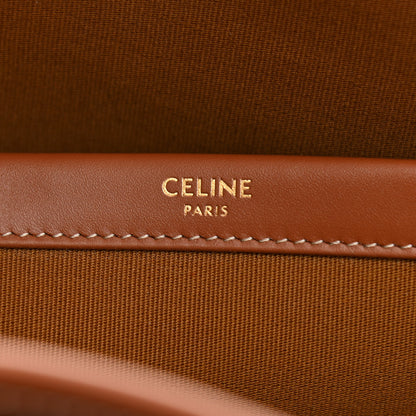 Celine Triomphe Canvas Calfskin Mini Horizontal Cabas Tan 6 of 12