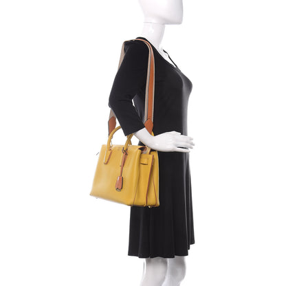MCM Grained Calfskin Medium Milla Tote Yellow 2 of 8