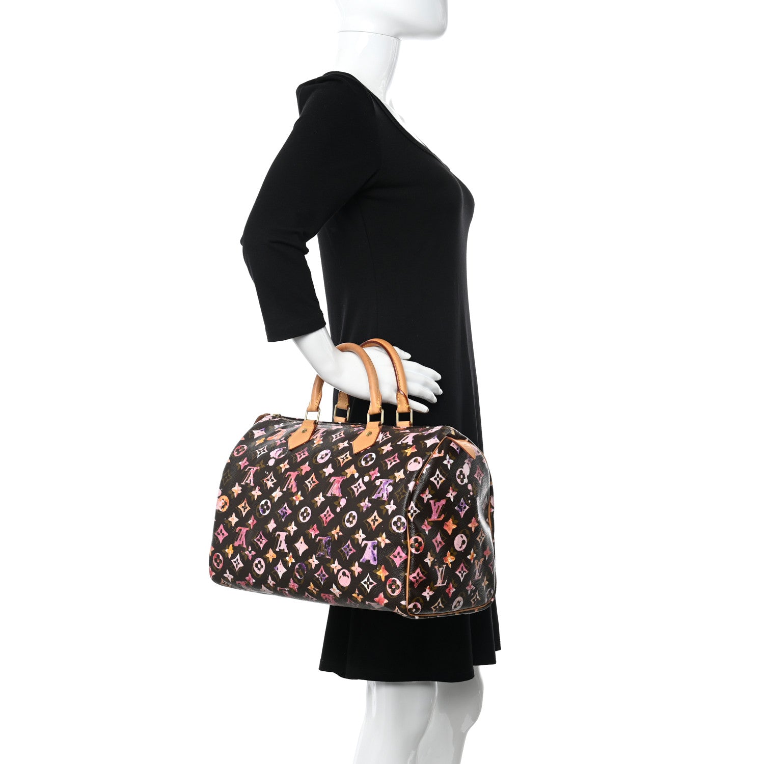 Louis Vuitton Watercolor Aquarelle Speedy 35 Brown 2 of 11
