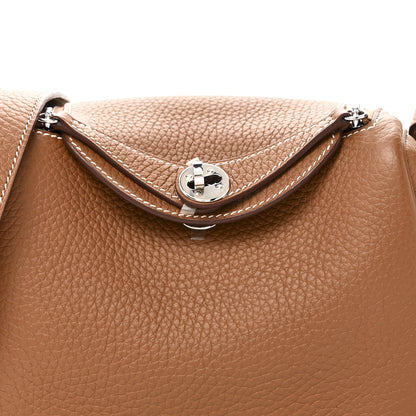 Hermes Taurillon Clemence Mini Lindy 20 Gold 8 of 11