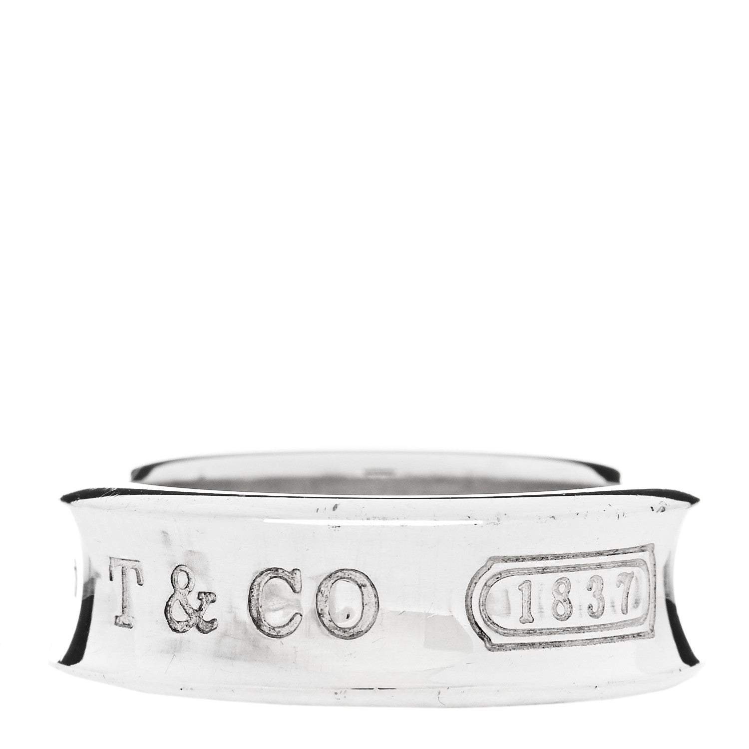 Tiffany Sterling Silver 1837 Band Ring 54 6.75 1 of 5