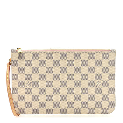Louis Vuitton Damier Azur Neverfull MM GM Pochette Rose Ballerine 1 of 6