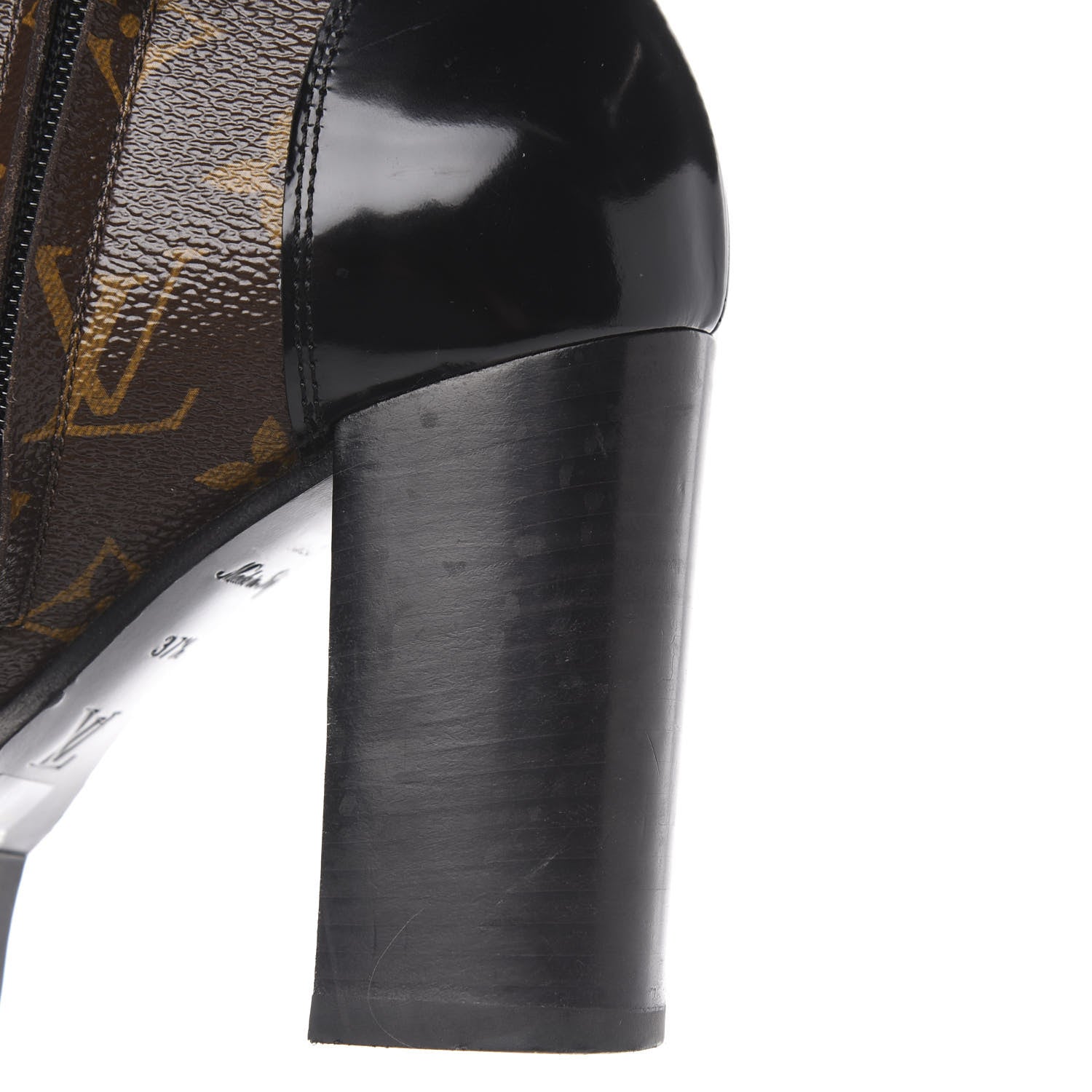 Louis Vuitton Patent Calfskin Monogram Star Trail Ankle Boots 37.5 Black 7 of 10