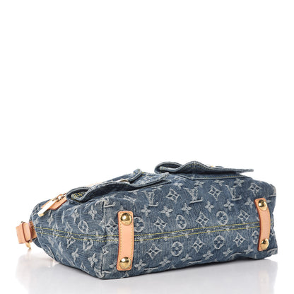 Louis Vuitton Monogram Denim Baggy PM Blue 4 of 12