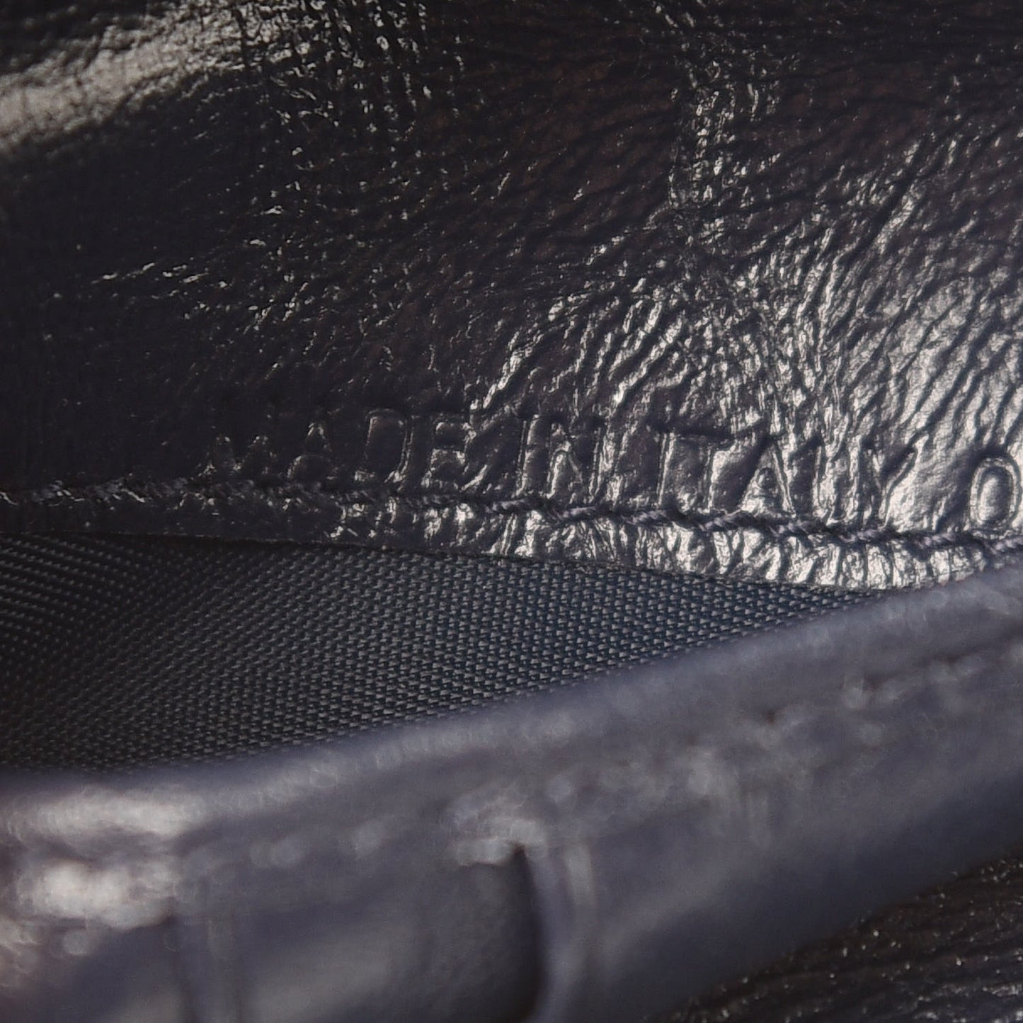 Lambskin Diorama Elancee Wallet Dark Marine