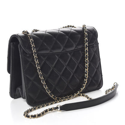 Chanel Sheepskin Quilted Beauty Lock Flap Black 3 of 15