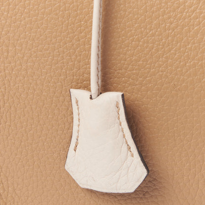 Hermes Taurillon Clemence Tri-Color Kelly Retourne 35 Tabac Camel Ebene Parchemin 31 of 35