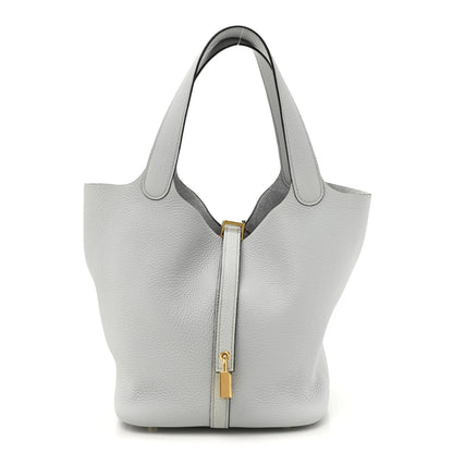 Hermes Taurillon Clemence Picotin Lock 22 MM Bleu Pale 1 of 10