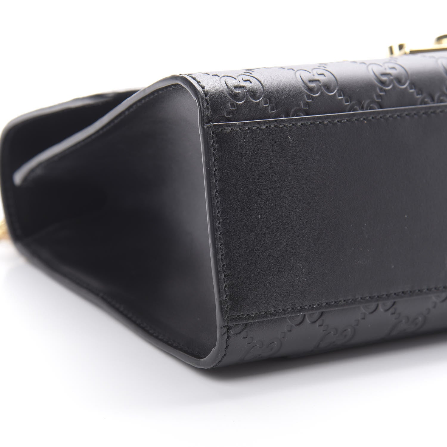 Gucci Guccissima Medium Padlock Shoulder Bag Black 8 of 11
