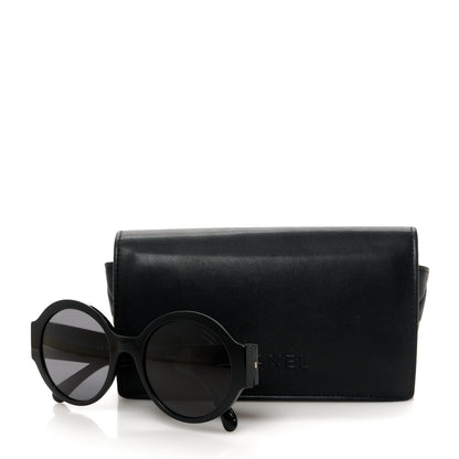 Chanel Acetate Polarized Round Sunglasses 5410 Black 8 of 8