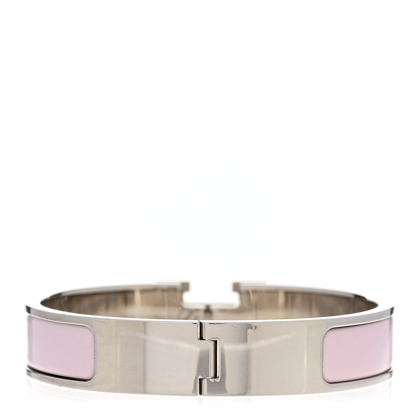 Enamel Narrow Clic Clac H Bracelet PM Sugar Pink