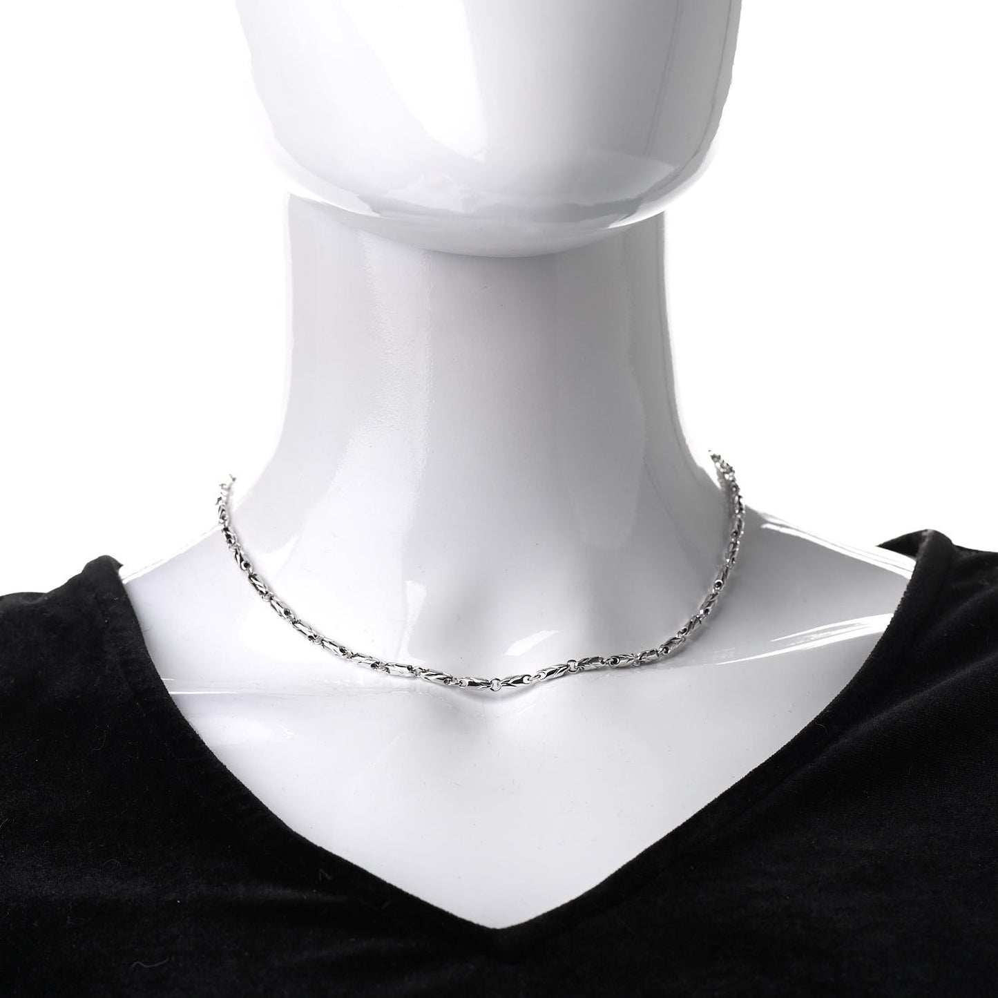 18K White Gold Passo Doppio Necklace