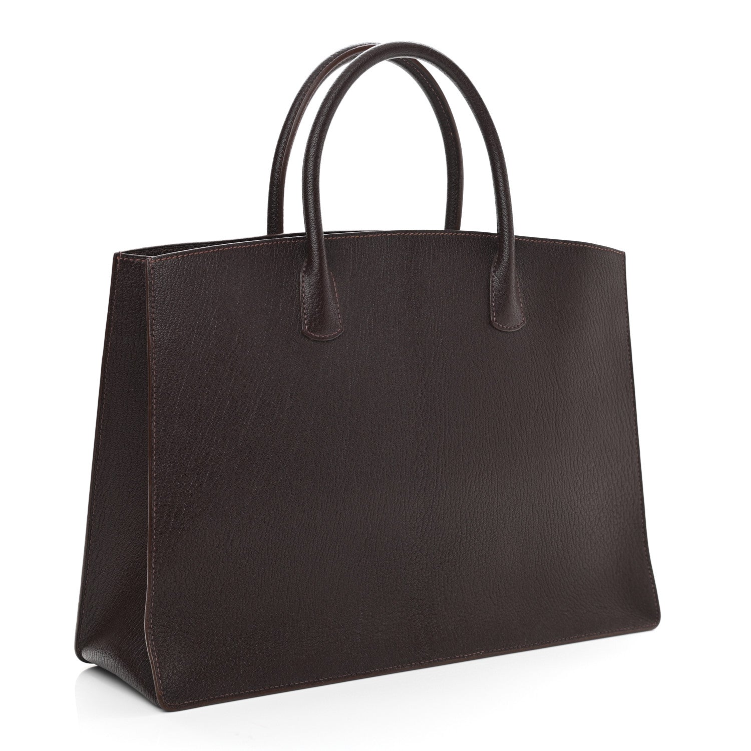 Hermes Chevre de Coromandel White Bus 40 Cocoan 3 of 11