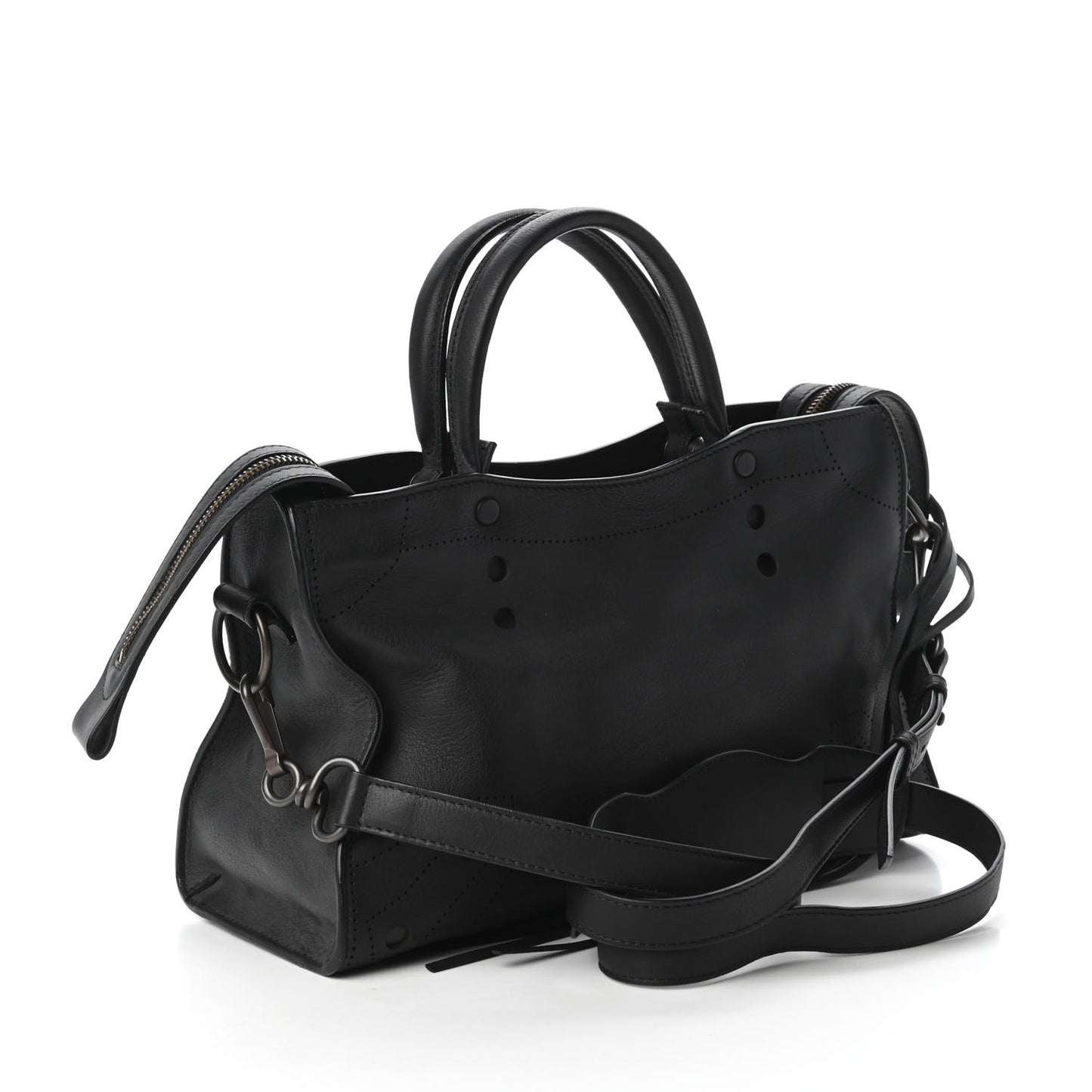Veau Soyeux Perforated Blackout Hardware S City Black