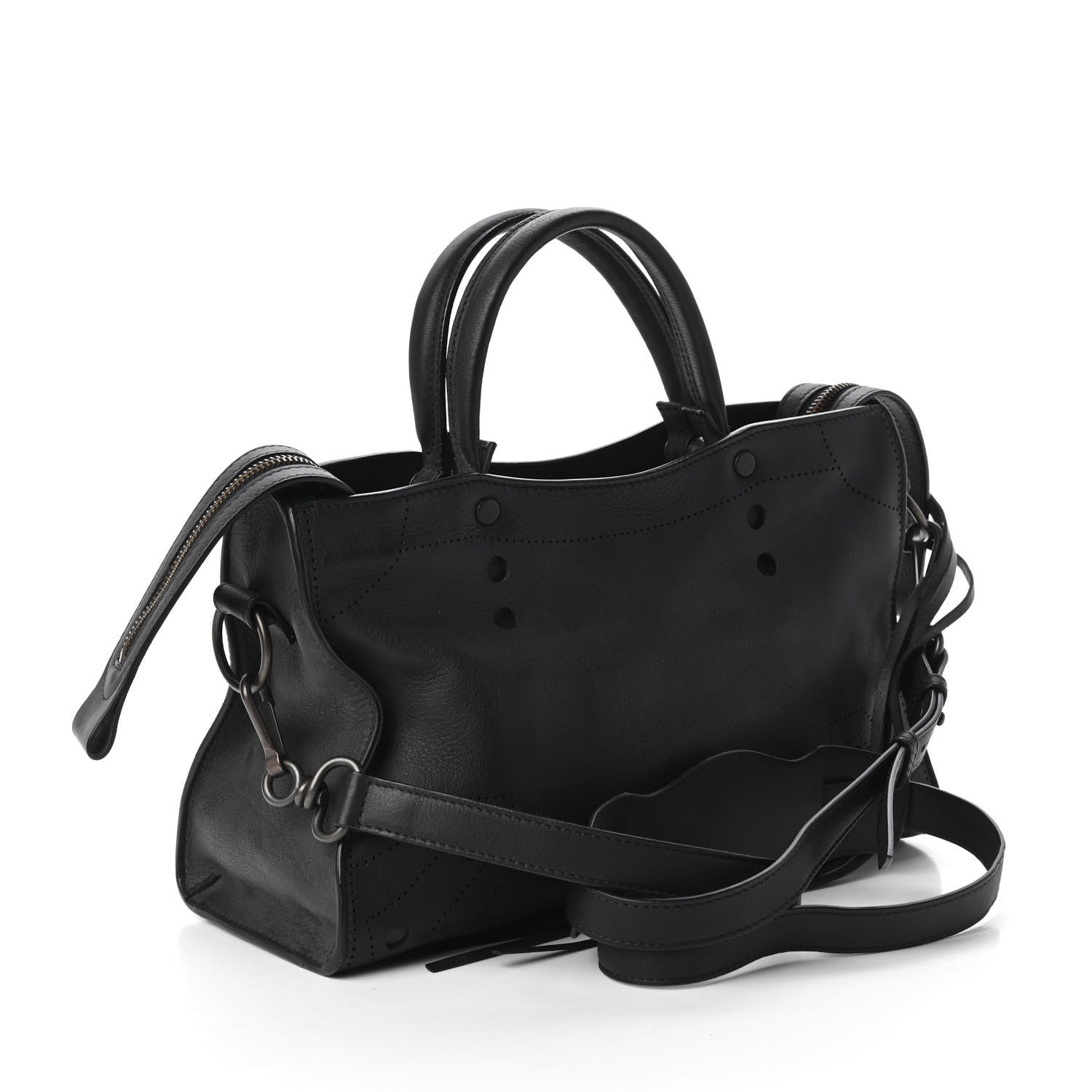 Balenciaga Veau Soyeux Perforated Blackout Hardware S City Black 3 of 10