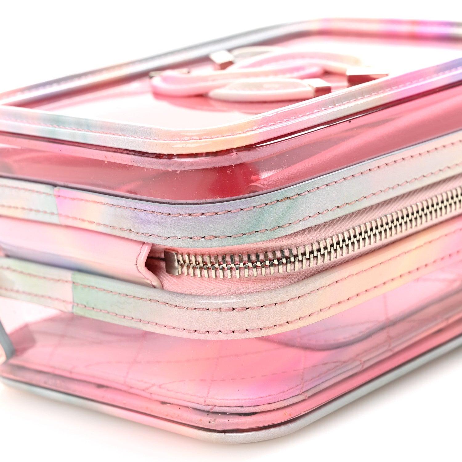 Chanel PVC Patent Calfskin Patent Lambskin Vertical Vanity Case Pink 10 of 11