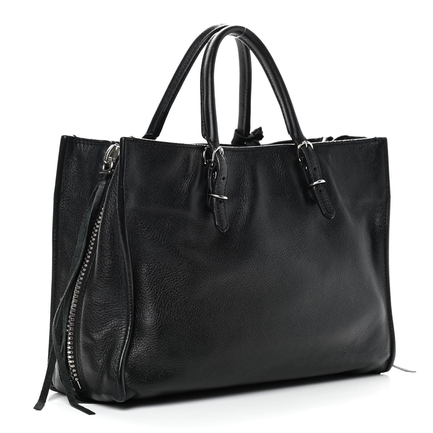 Balenciaga Veau Papier A6 Zip Around Tote Black 3 of 10