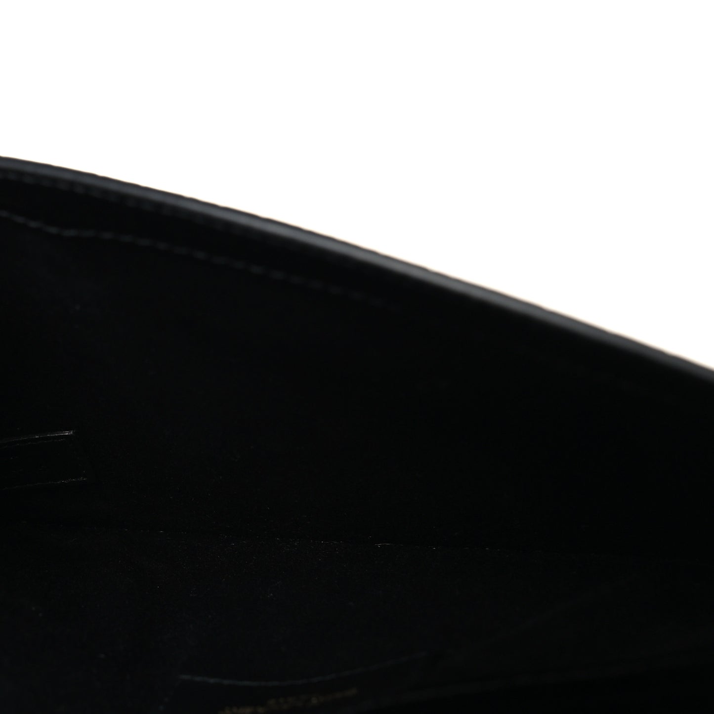 Calfskin Crocodile Embossed Uptown Monogram Pouch Black
