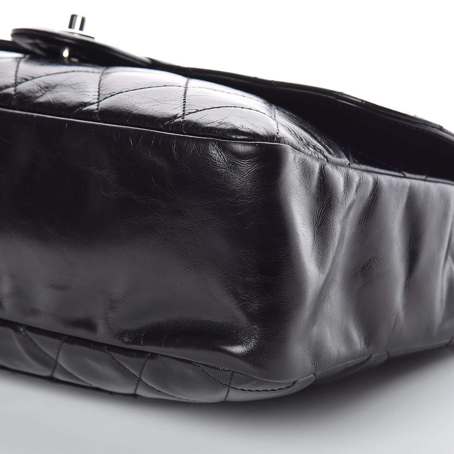 Chanel Glazed Calfskin Quilted Small CC Delivery Tote Black 11 of 11