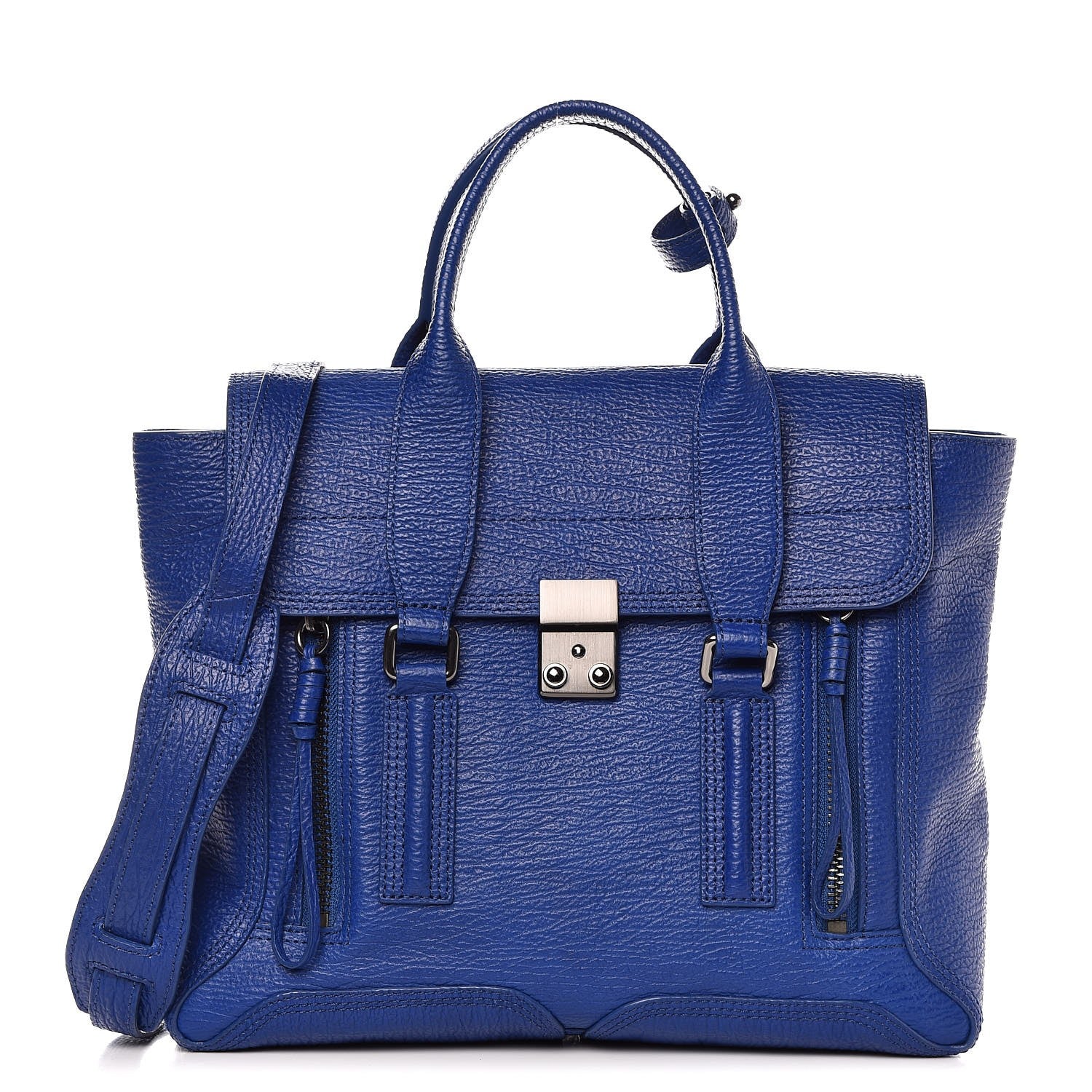 3.1 Phillip Lim 3.1 Medium Pashli Satchel Cobalt Blue 1 of 9