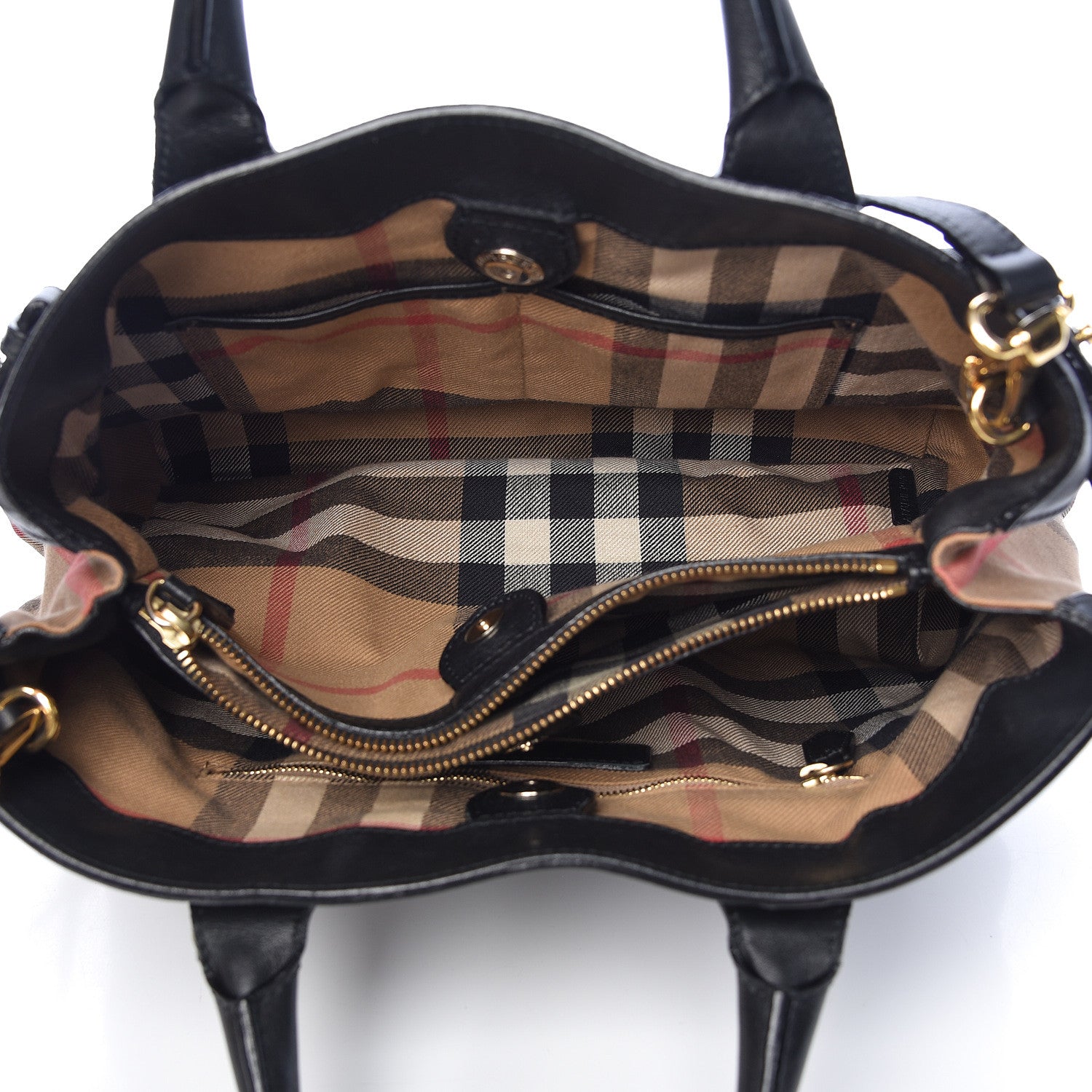 Burberry Smooth Calfskin Medium Banner Tote Black 5 of 16