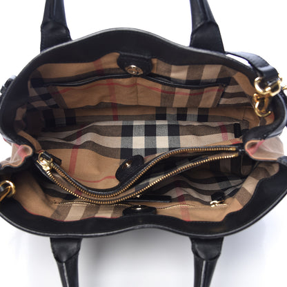 Burberry Smooth Calfskin Medium Banner Tote Black 5 of 16