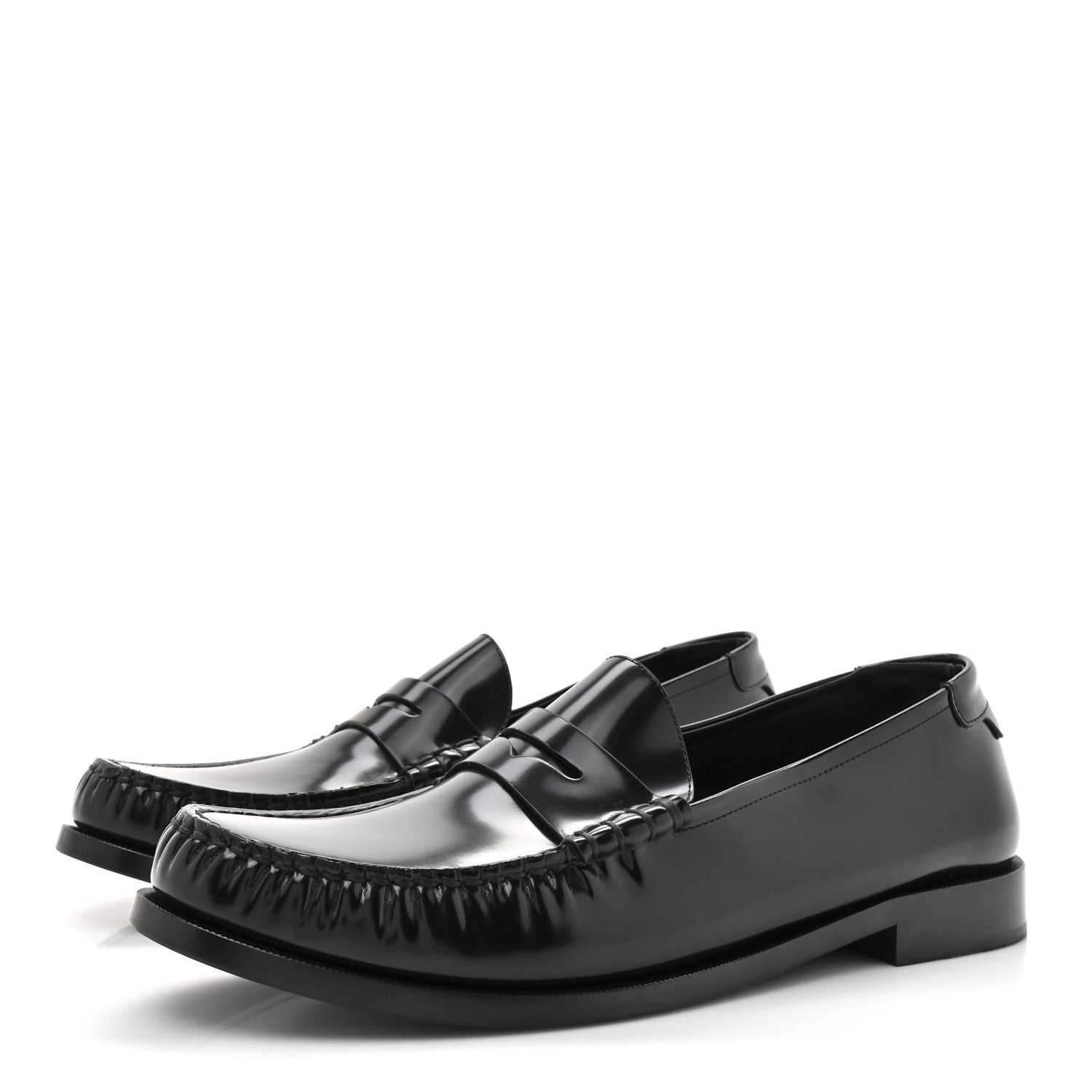 Saint Laurent Calfskin Mens Penny Loafers 44.5 Black 4 of 10