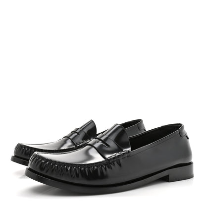 Saint Laurent Calfskin Mens Penny Loafers 44.5 Black 4 of 10
