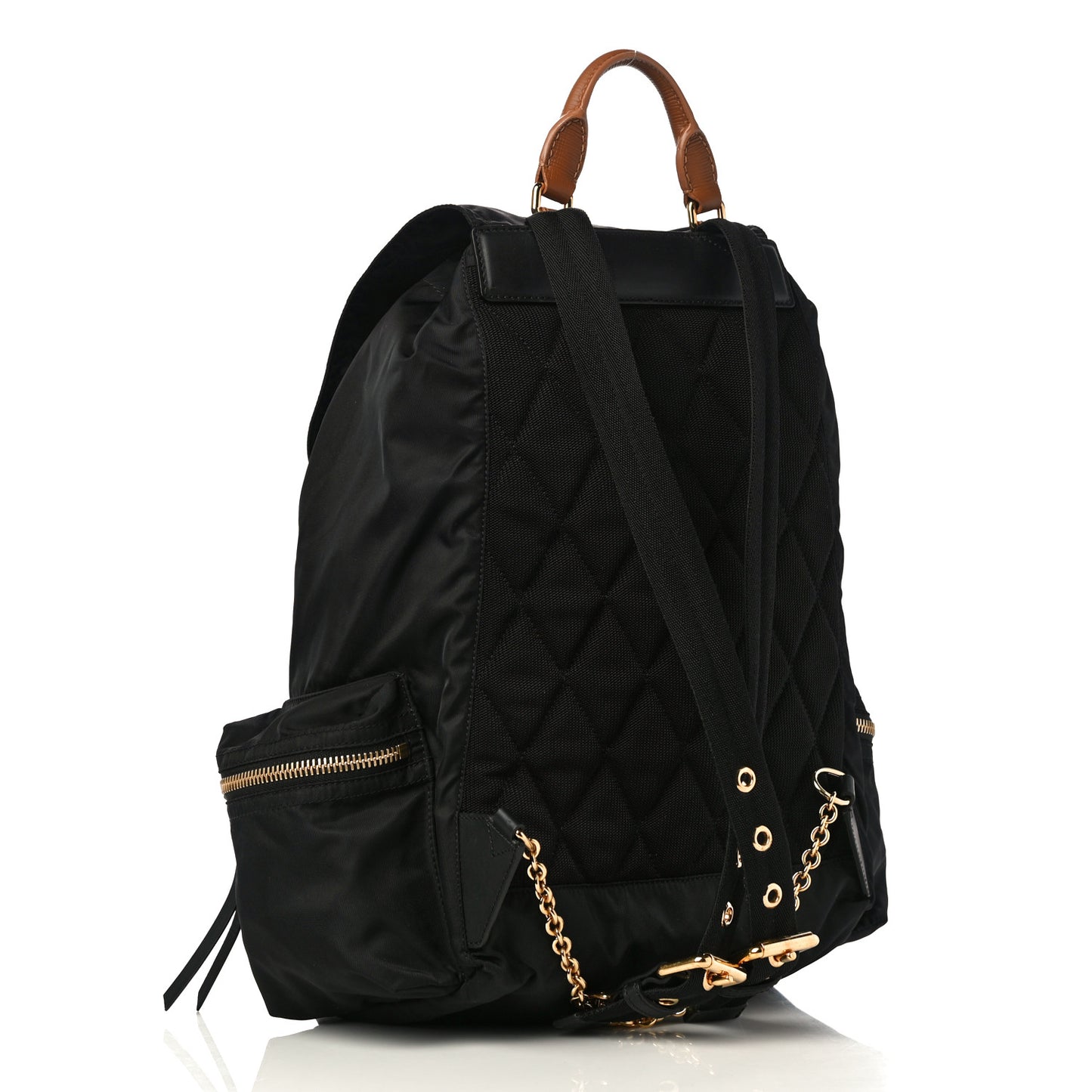 Nylon Medium Rucksack Backpack Black