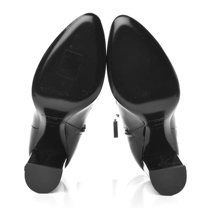 Saint Laurent Patent Ankle Boots 37 Black 5 of 9