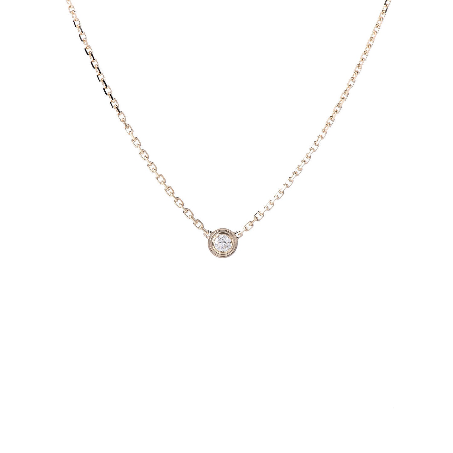18K Yellow Gold Diamond XS D'Amour Pendant Necklace