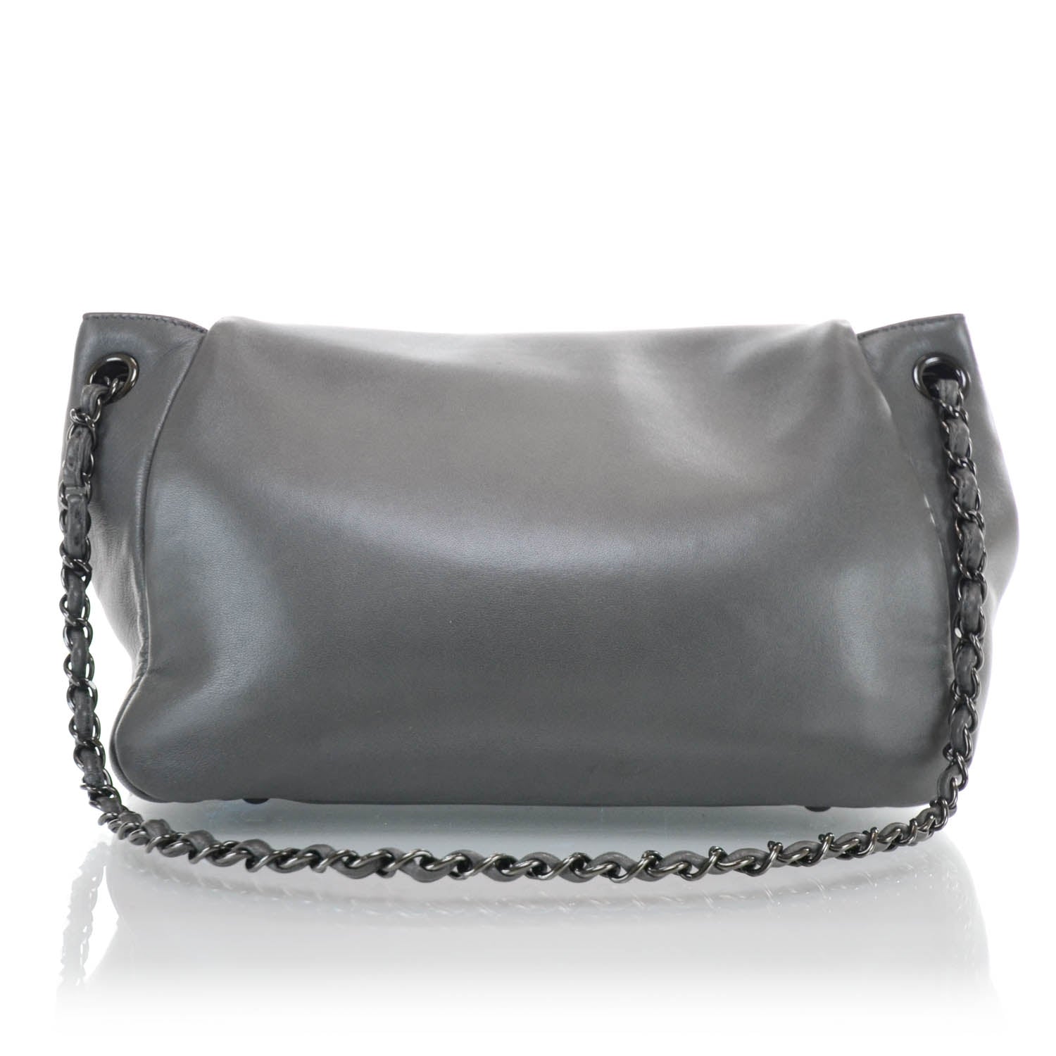 Chanel Lambskin Studded Flap Gray 3 of 10