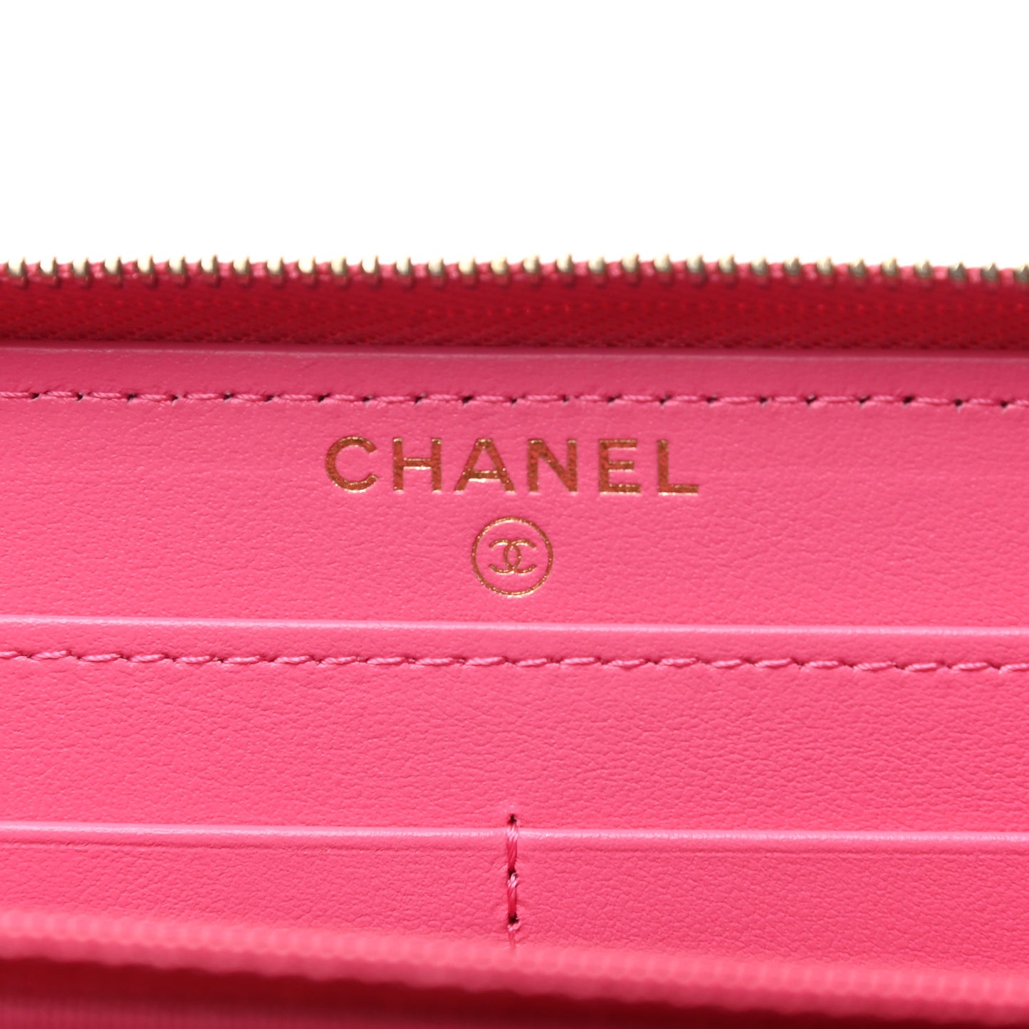 Caviar Quilted Large Gusset Zip Around Wallet Pink