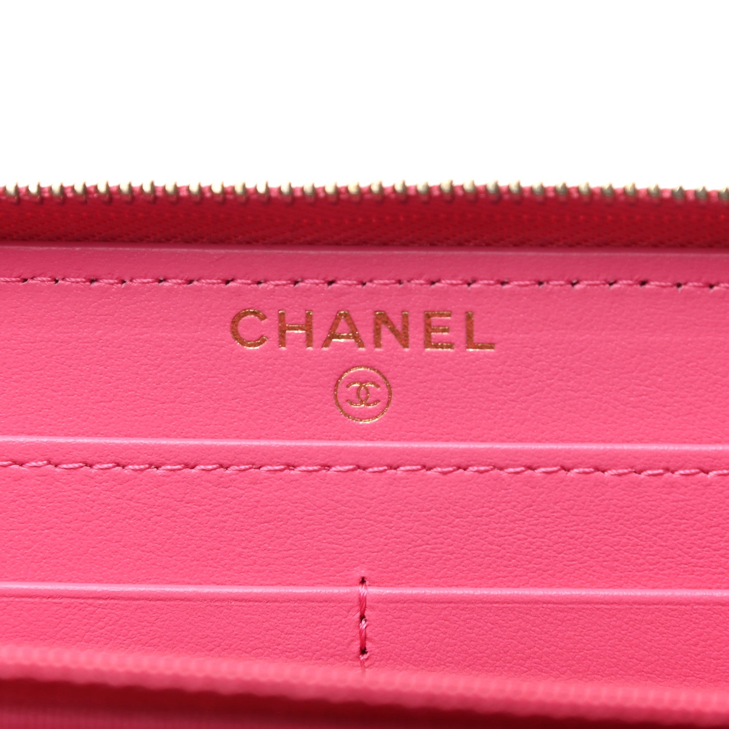 Chanel Caviar Quilted Large Gusset Zip Around Wallet Pink 6 of 8