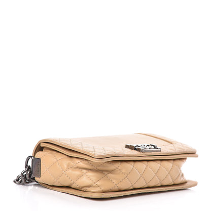 Chanel Calfskin Medium Boy Reverso Flap Beige Clair 4 of 11