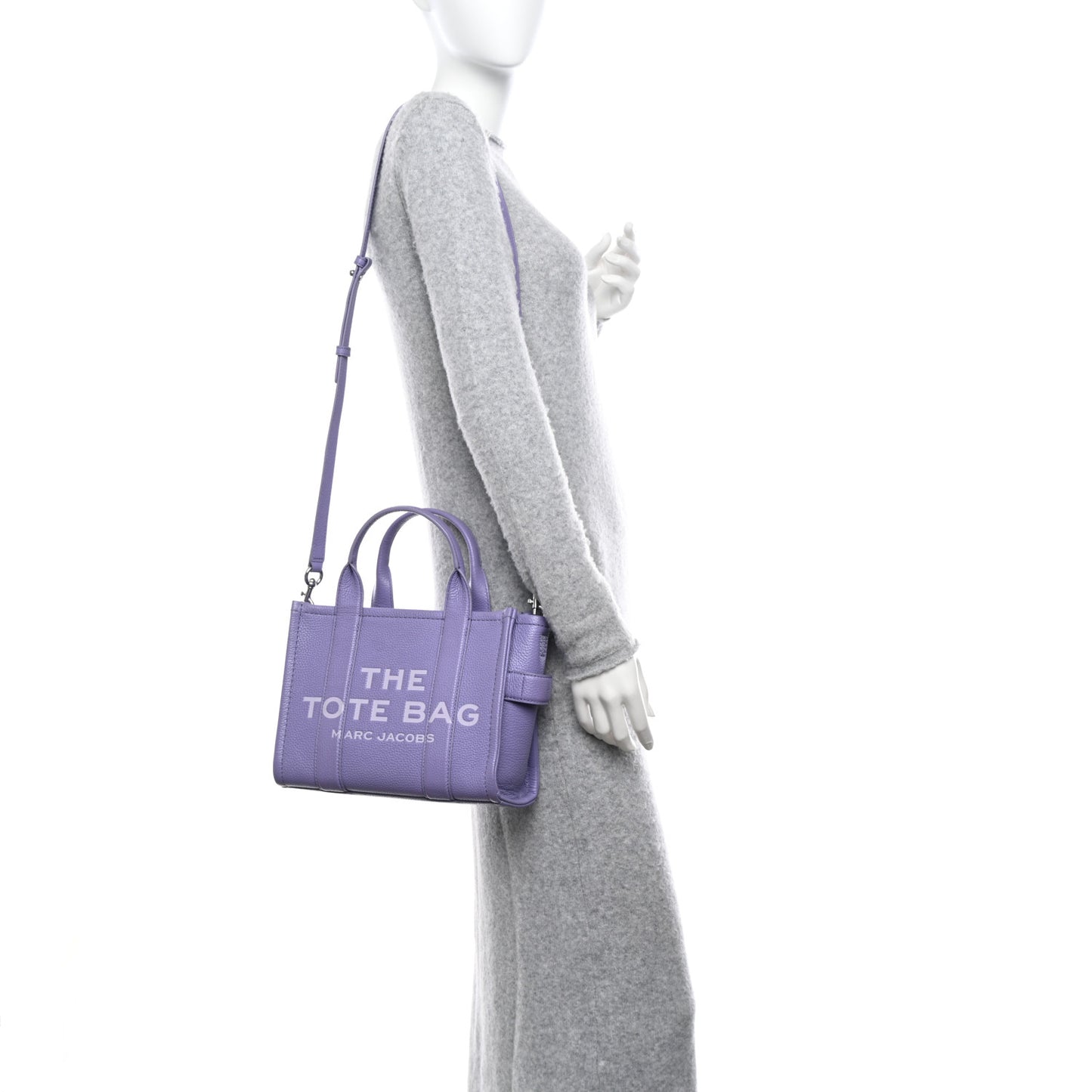 Grained Calfskin Mini The Tote Bag Purple