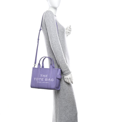 Marc Jacobs Grained Calfskin Mini The Tote Bag Purple 2 of 11