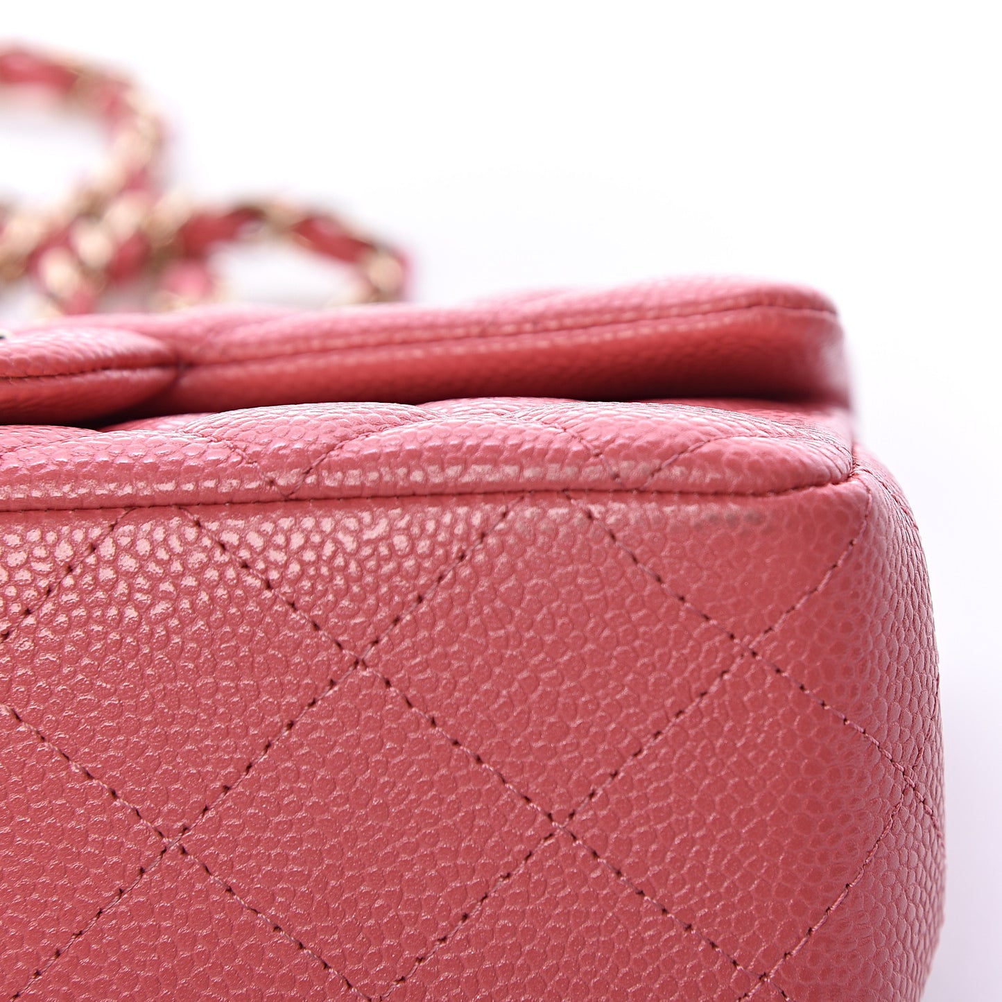 Caviar Quilted Mini Rectangular Flap Pink