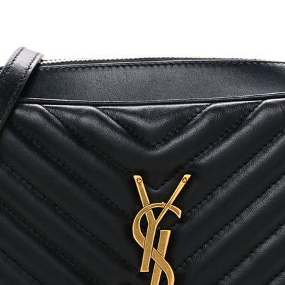 Saint Laurent Calfskin Matelasse Monogram Lou Camera Bag Black 8 of 10
