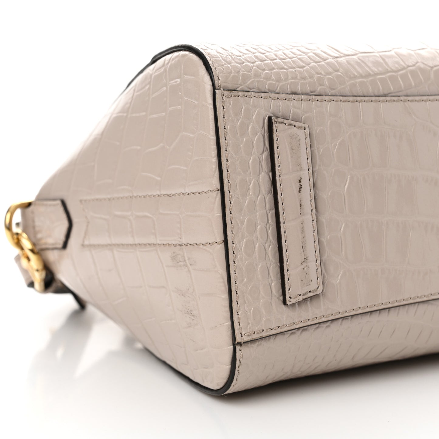 Calfskin Crocodile Embossed Mini Antigona Dune
