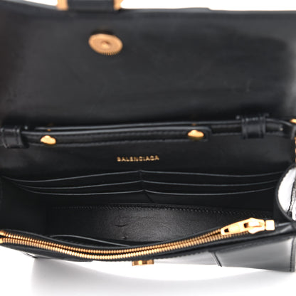 Balenciaga Shiny Box Calfskin Hourglass Chain Bag Black 5 of 8