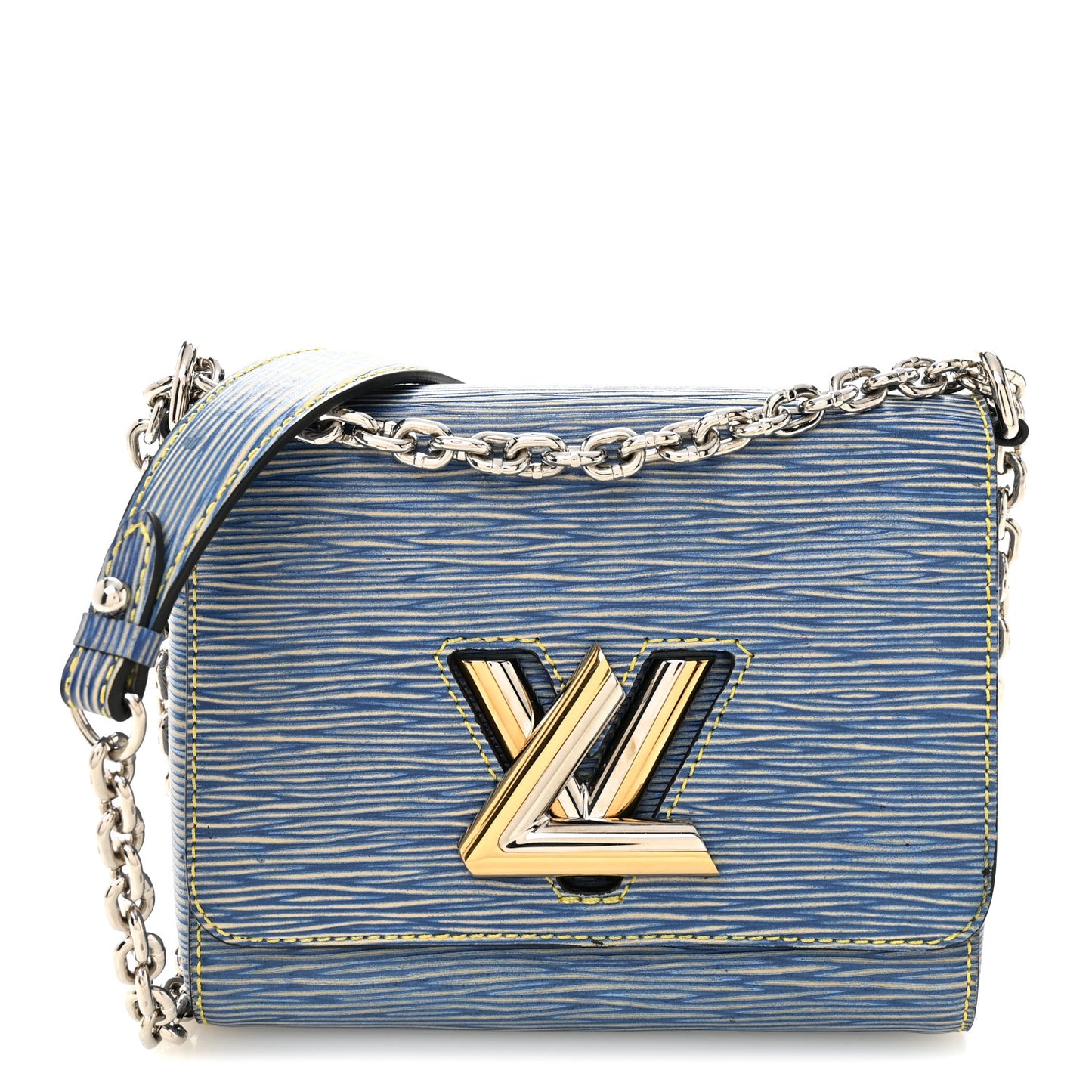 Epi Twist Shoulder Bag PM Denim Light