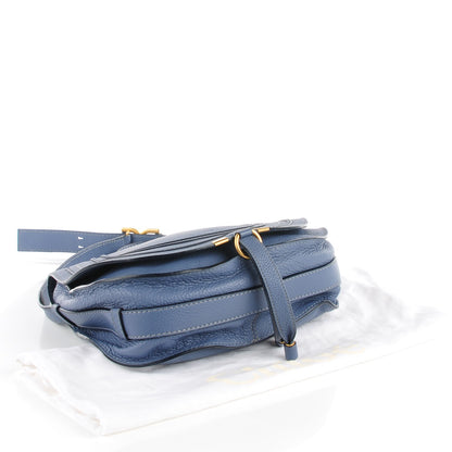 Chloe Calfskin Medium Marcie Round Crossbody Bag Street Blue 4 of 11